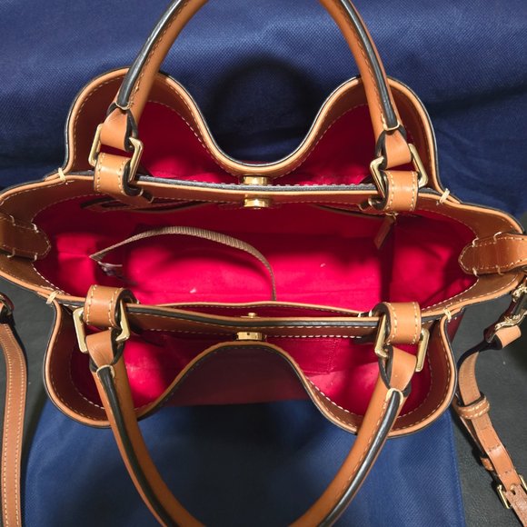 Dooney & Bourke Burgundy Florentine Leather Small Brenna - Picture 3 of 8